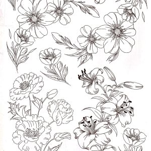 Calco Vitrificable para Porcelana 23x33cm. Diseño 176
