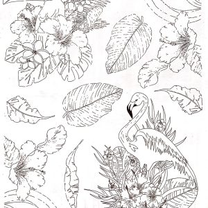 Calco Vitrificable para Porcelana 23x33cm. Diseño 178