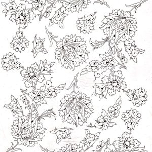 Calca Vitrificable para Porcelana 23x33cm, Diseño 186