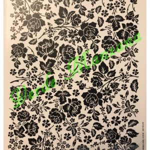 Calca Color Negro, Vitrificable para Porcelana 23x33 cm, Diseño Número 33.