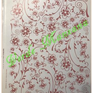 Calca Color Rosa, Vitrificable para Porcelana 23x33 cm, Diseño Número 34.