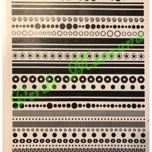 Calca Color Negro, Vitrificable para Porcelana 23x33 cm, Diseño Número 44.