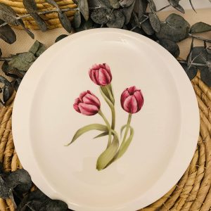 Plato de Porcelana diseño Tulipán