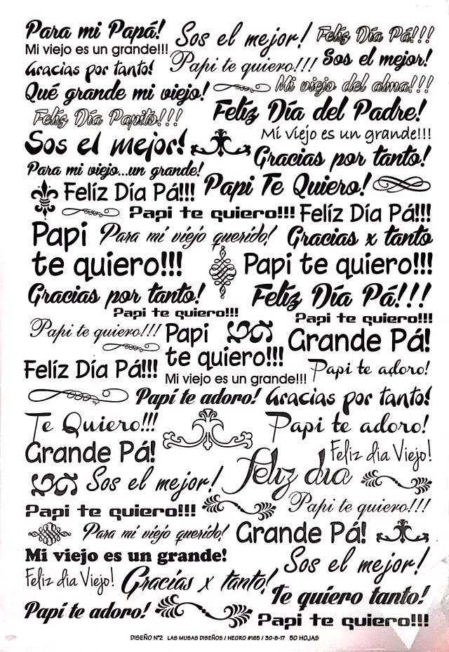 Calco Color Negro, Vitrificable para Porcelana tamaño 23×33 cm. Diseño 2 Padre.