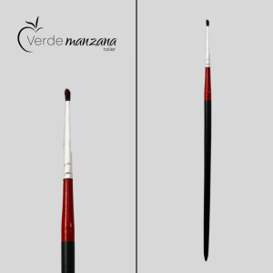 Pincel Stippler Número 1. Mango negro y rojo.