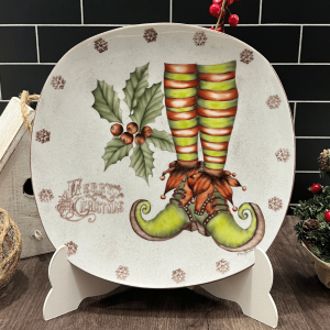 Plato de porcelana Botitas de duende 25X25cm "EDICIÓN LIMITADA"