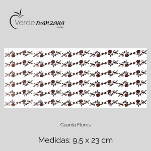 Calca de Oro, Vitrificable para Porcelana, Diseño Guarda Flores.