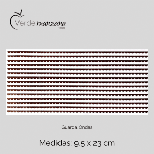 Calca de Oro, Vitrificable para Porcelana, Diseño Guarda Ondas.