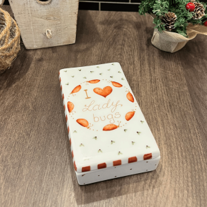 Caja rectangular de porcelana "Lady Bugs" 14x8x3cm