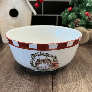 Cuenco para cereales con angelito navideño 14x6cm alto