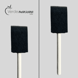 Pincel esponja negro, mediano.
