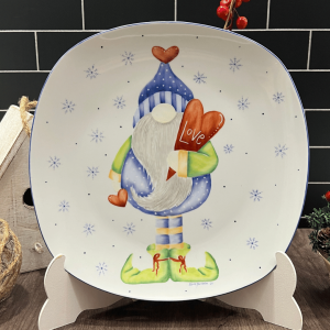 Plato Duende Noel 25x25cm "EDICIÓN LIMITADA"