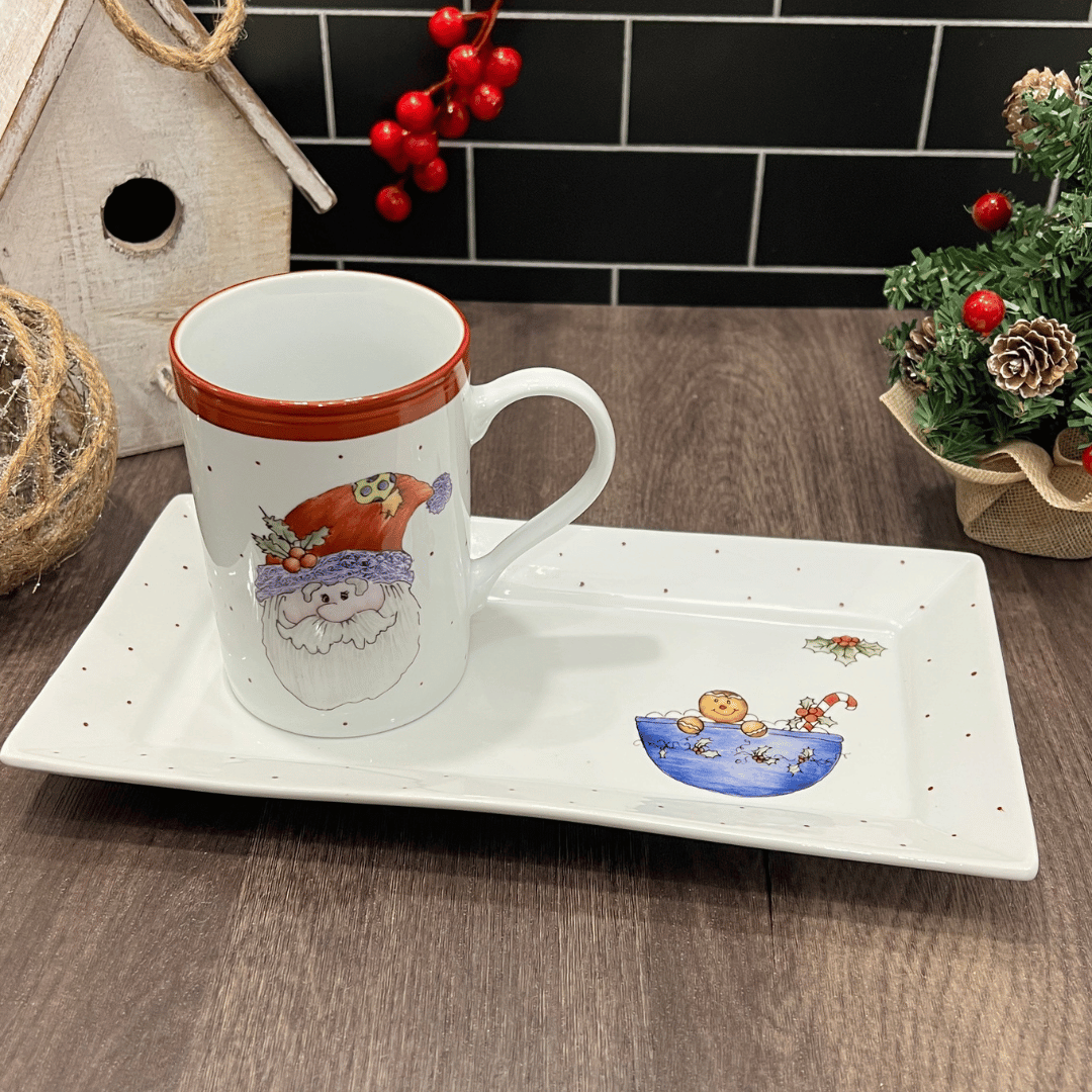 Set desayuno con Taza Noel y árbol