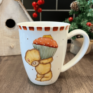 Taza Osito con Cupcake 10cm alto "ÚLTIMA"