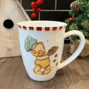 Taza Osito Chef con galletas 10 cm alto